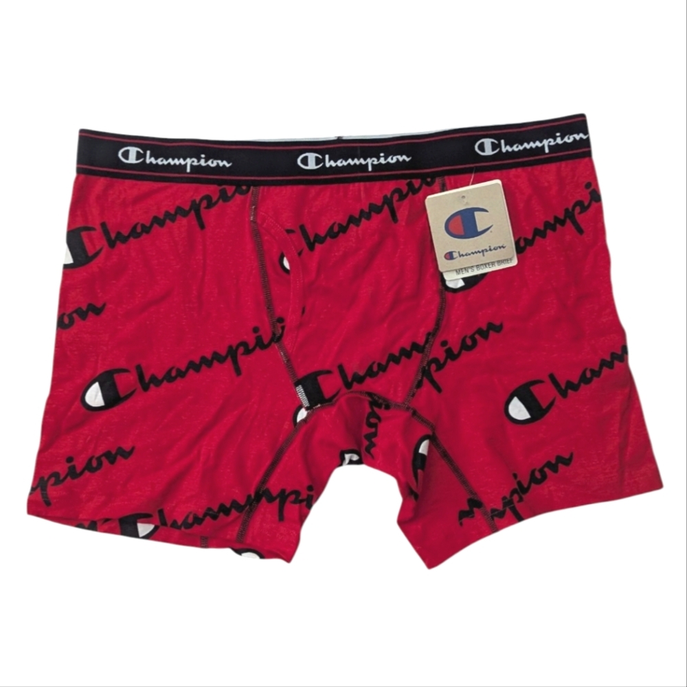 Champion Boxer Briefs Men's Size XL Red NWT